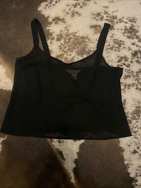 Black Women's Crop Tank Top